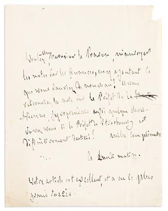 CHATEAUBRIAND, FRANÇOIS RENÉ DE. Small archive of 6 letters Signed, Chateaubriand, and an unsigned note, to the Baron de Vitrolles or